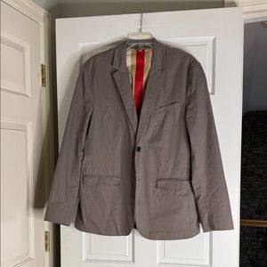 Burberry Brit Tan Jacket with Black Button. Men’s large. Classic